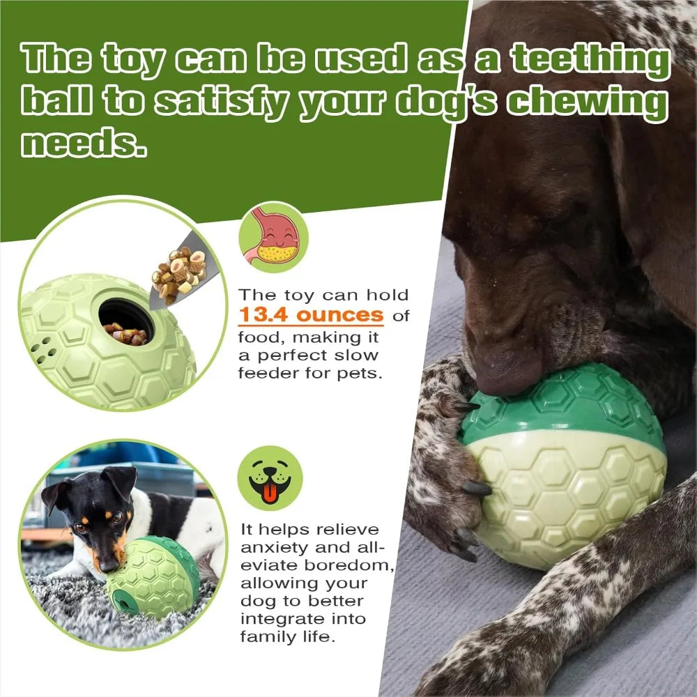 XL Dog Treat Dispenser, Wobble Giggle Ball, Roll Herding Egg, Tough Chew Toy for Large Aggressive Chewers, Interactive Indoor & Outdoor Play