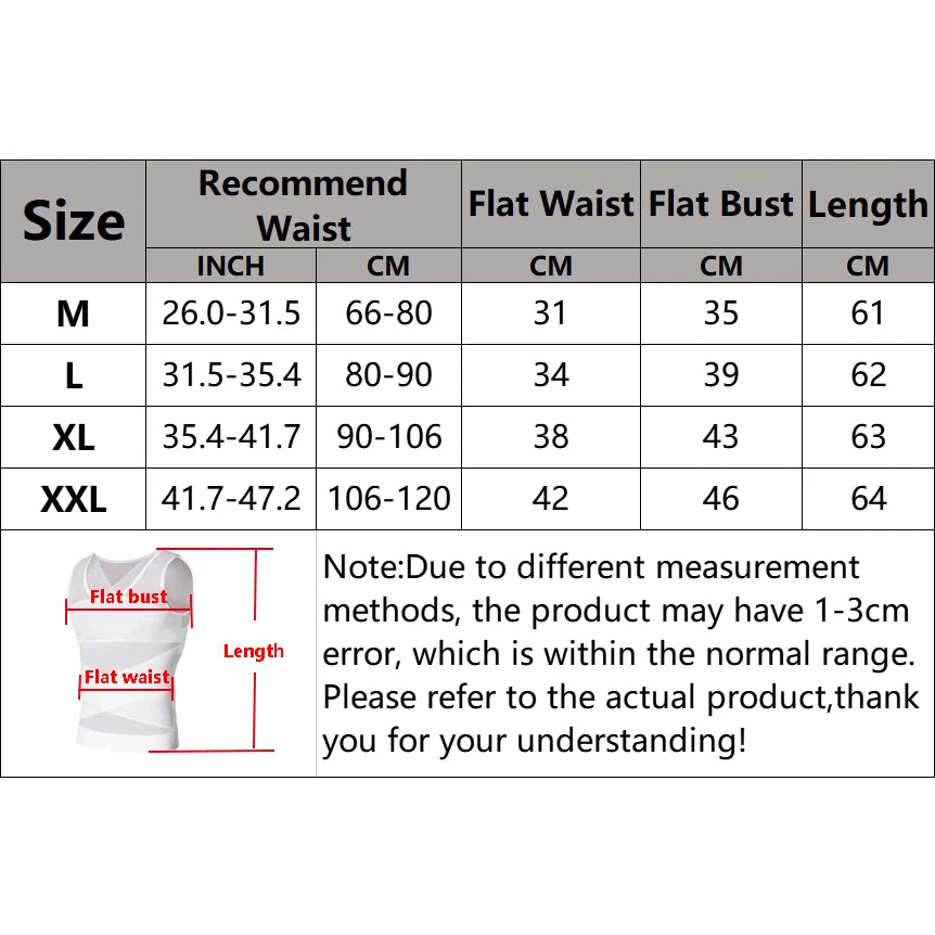 Men's Body Shaper Waist Trainer Slimming Vest Corset Tank Tops Undershirt Abdomen Slimming Shapewear Fat Burn Fitness Suits