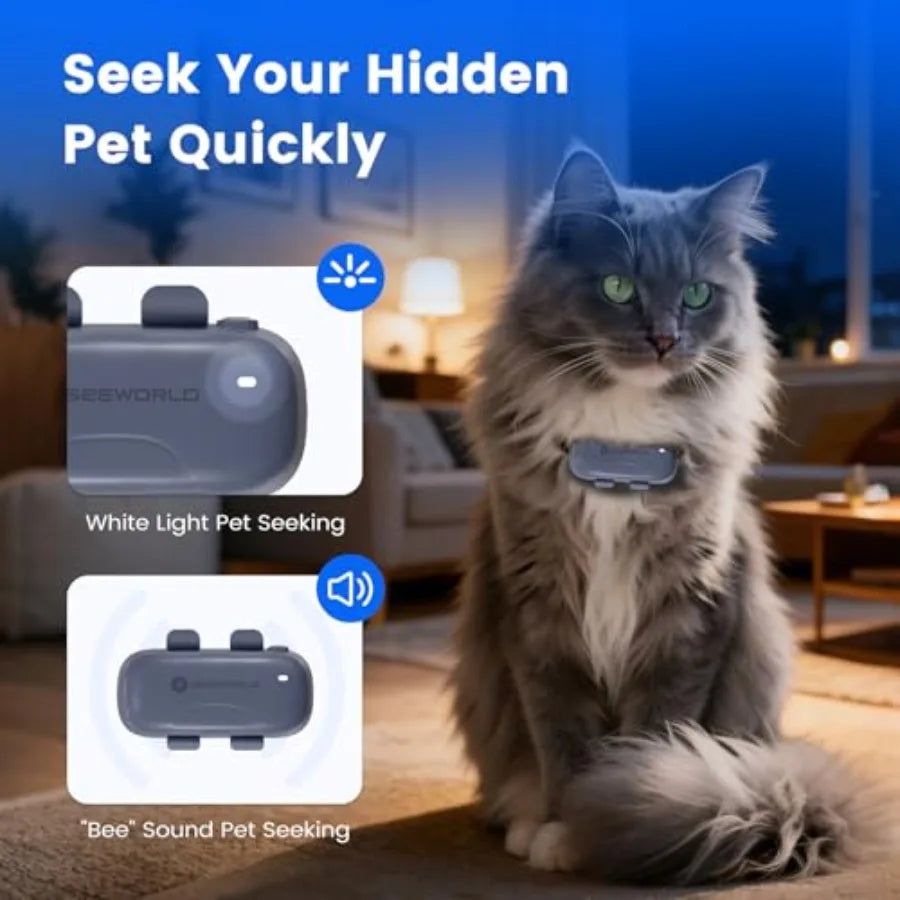 Cat Tracker Dog Tracking Device with Real-Time Location Activity Sleeping Monitoring Geo-Fence for All Collars-iOS And