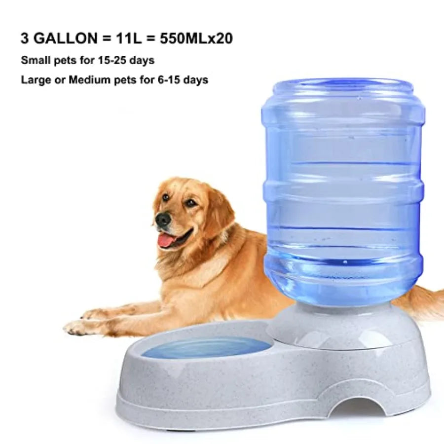 Pet Water Dispenser Station - 3 Gallon/11L Replenish Pet Waterer for Large Dog Cat Animal Automatic Gravity Water Drinking Foun