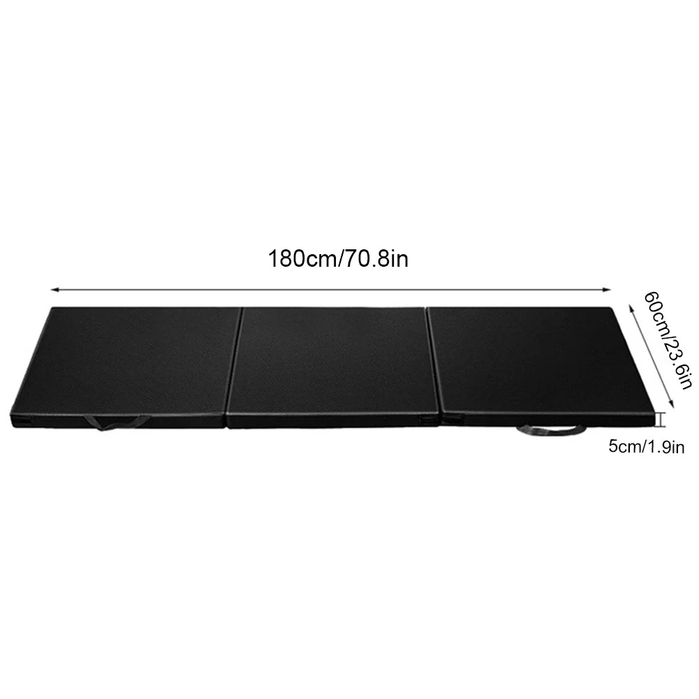 Tri Fold Folding Exercise Mat Non-Slip Foldable Yoga Mat Aerobic Fitness Gym & Gymnastics Balance Mat for Men Women
