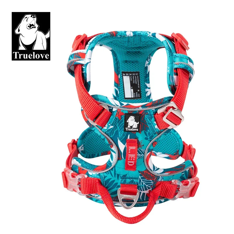 Truelove Reflective Adjustable Nylon Dog Harness for Walking and Training