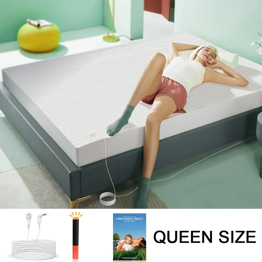 Astarexin Earthing Fitted Sheet Organic Cotton With Conductive Silver Fiber