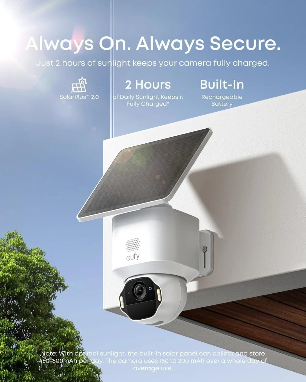 4K Security Camera Wireless Outdoor, Solar Powered, AI Motion Tracking, Strobe Light, Pan & Tilt, Facial Recognition, Up to 16 TB, Smart Home Compatible