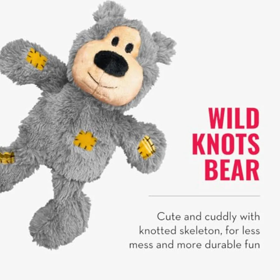 Wild Knots Bear and Signature Balls 2 Pack - Soft Bear Chew Toy with Rope Interior - Durable Dog Balls for Fetch - for Large Do