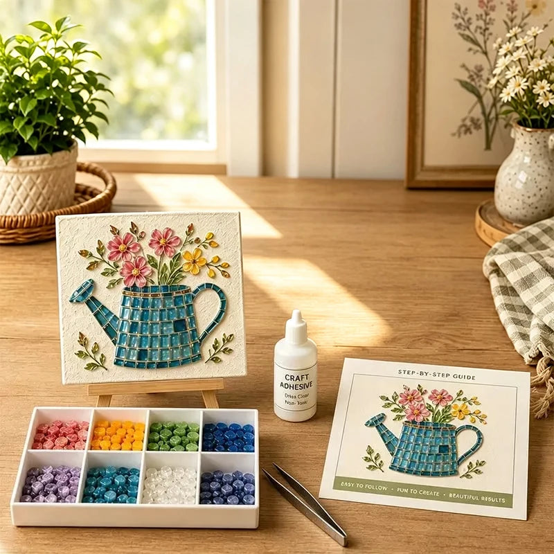 DIY Sea Glass Mosaic Kit for Handmade Ocean Inspired Art