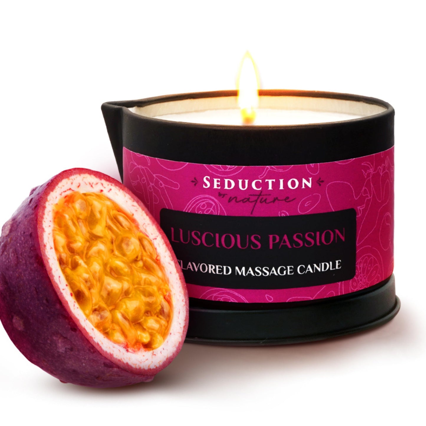 Tropical Vegan Massage Oil Candle For Full Body Spa Relaxation
