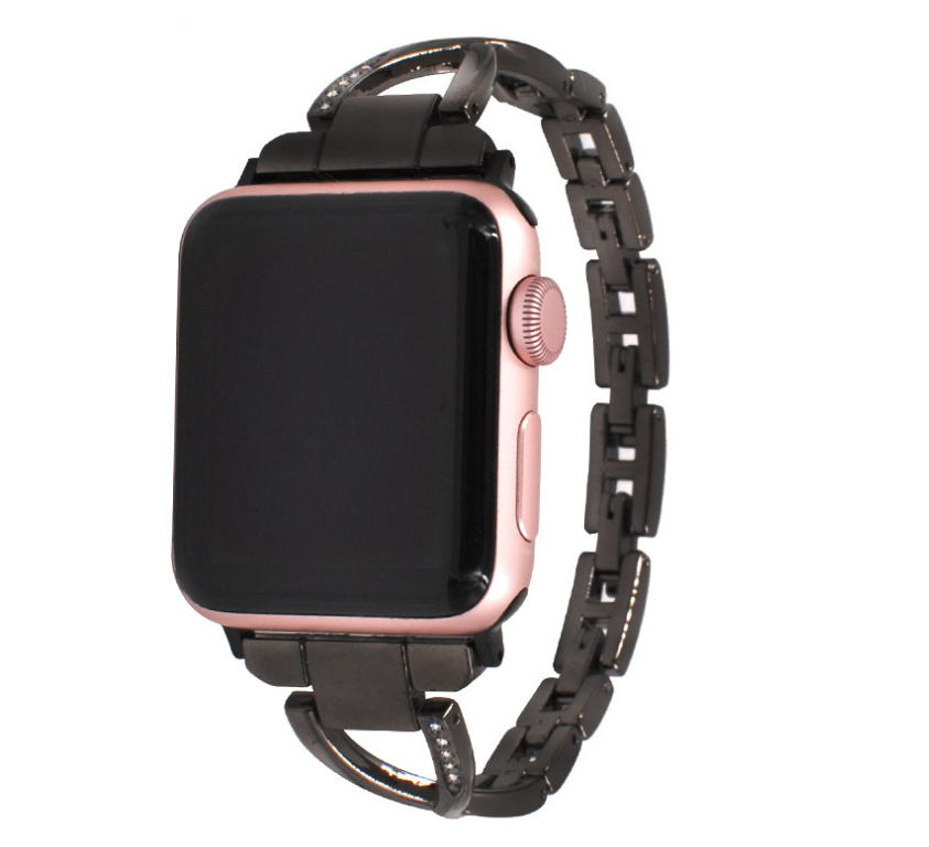 Apple Watch Armband X-Type Edelstahl mit Diamanten