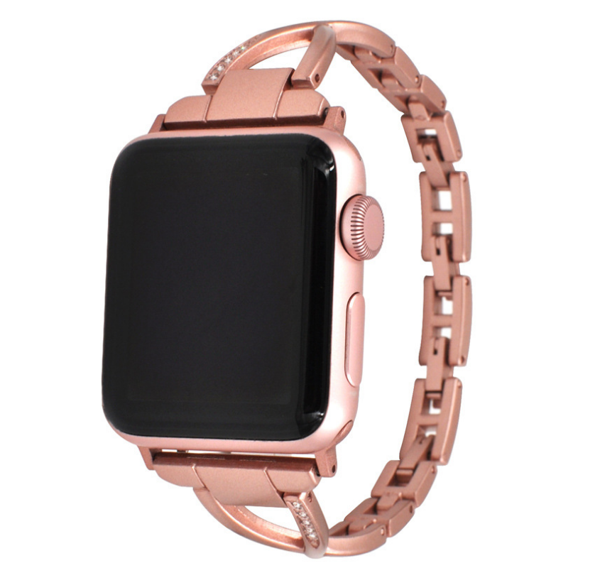 Apple Watch Armband X-Type Edelstahl mit Diamanten