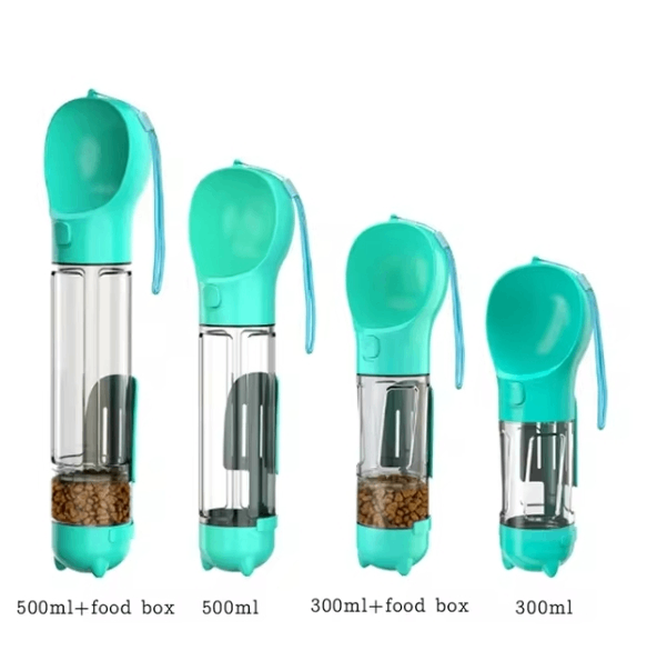 3-in-1 Tragbare Hundewasserflasche und Futterspender