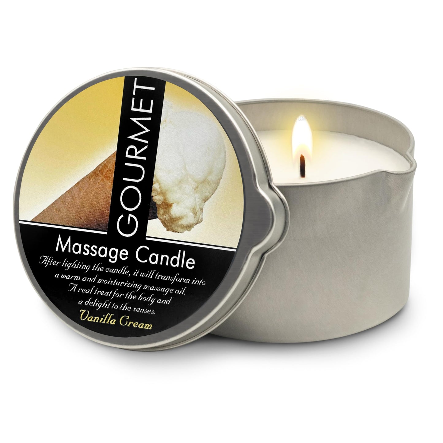 Gourmet Collection Vegan Massage Oil Candle Vanilla Scent