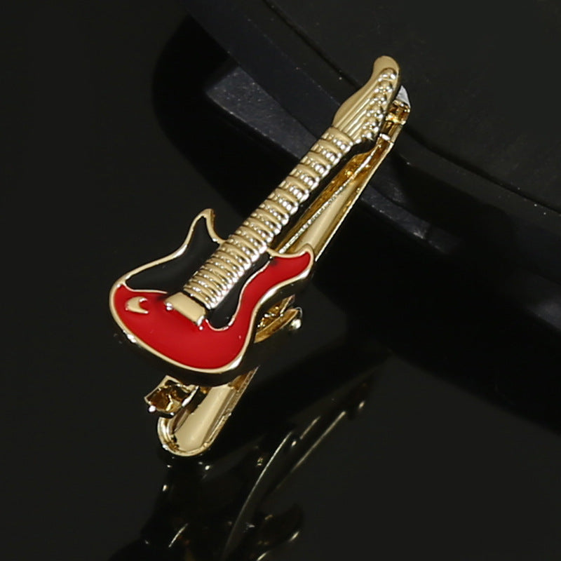 Premium Alloy Guitar Tie Clip For Men Formal Accessories