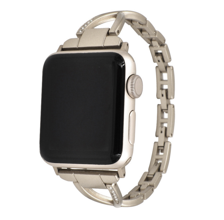 Apple Watch Armband X-Type Edelstahl mit Diamanten