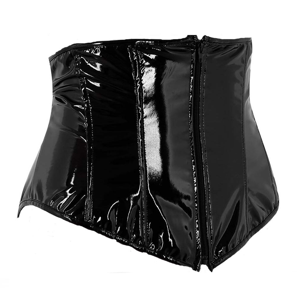 Premium PU Leather Waist Clip Corset For Modern Women