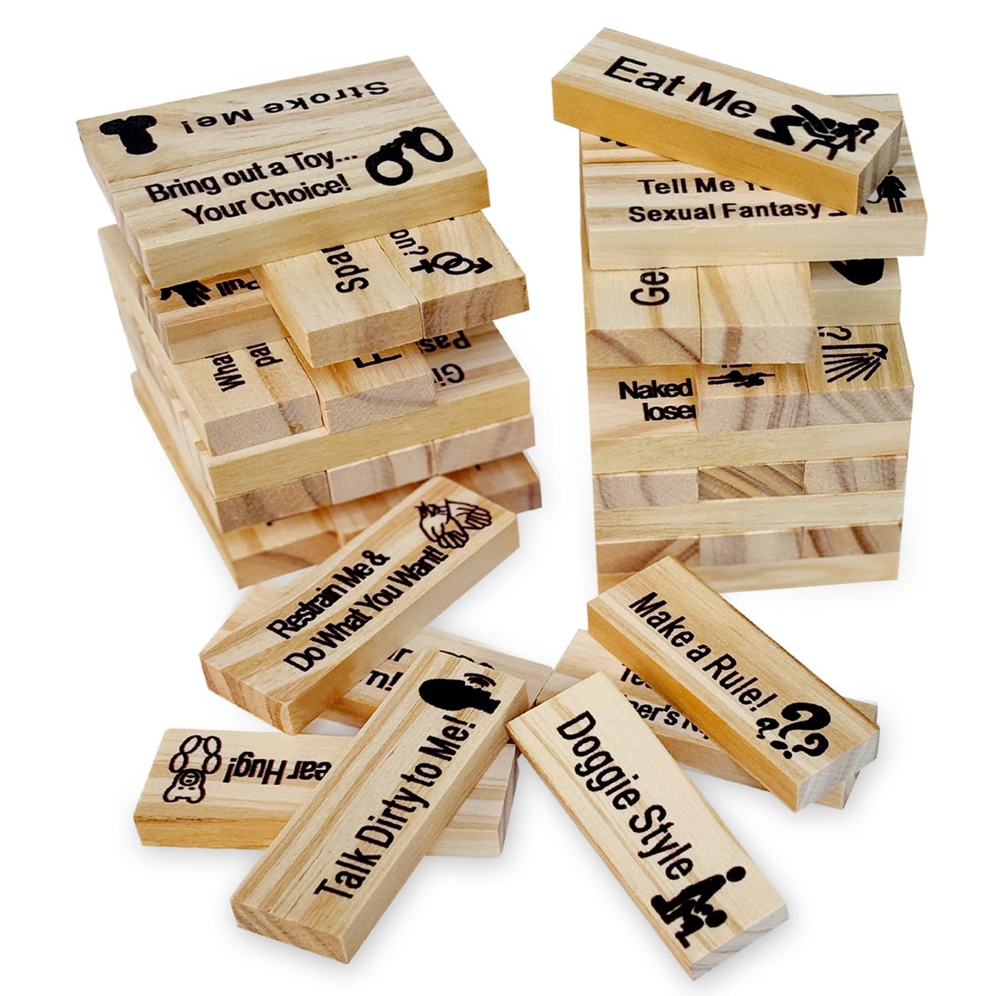 BeemoY Couples Stacking Block Tower Party Game For Adults