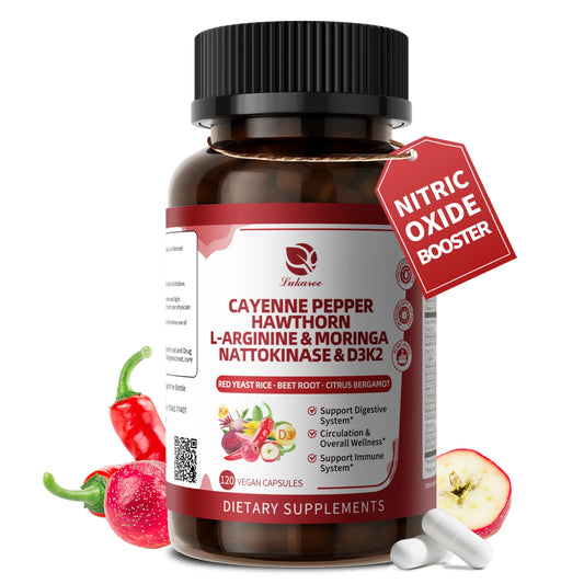 Lukaree 18 in 1 Cayenne Pepper Capsules Support Digestive & Immune Health System Circulation & Overall Wellness