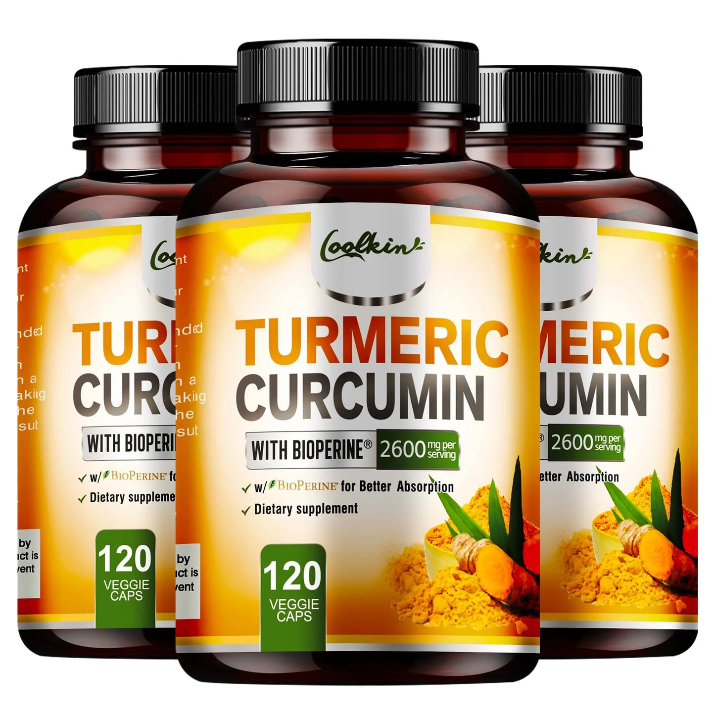 Coolkin Turmeric Curcumin With Bioperine Highly Absorbable Supplement