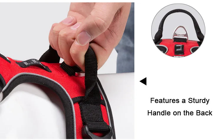 Truelove Reflective Adjustable Nylon Dog Harness for Walking and Training