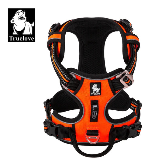 Truelove Reflective Adjustable Nylon Dog Harness for Walking and Training