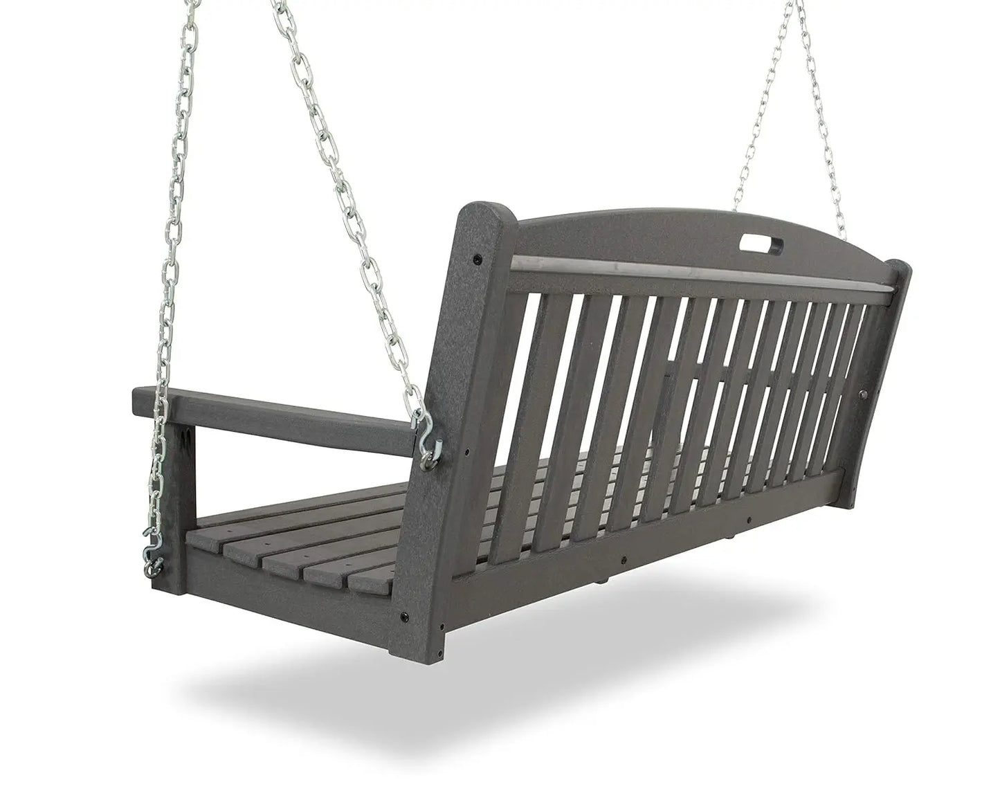 Trex Outdoor Furniture Yacht Club Porch Swing - Heavy Duty HDPE Lumber Construction - Adult Outdoor Swinging Bench, Customized