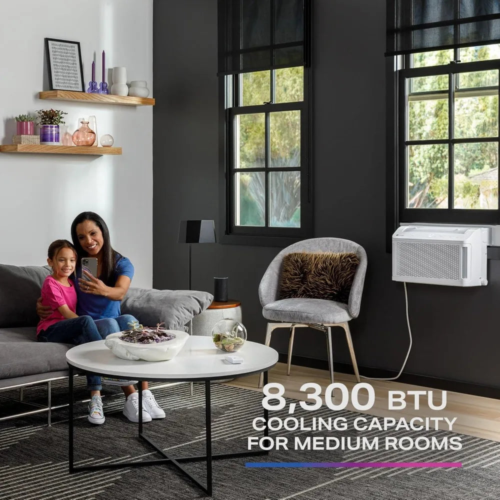 Profile ClearView Window Air Conditioner 8,300 BTU, WiFi Enabled, Ultra Quiet for Medium Rooms, Full Window View, Customized