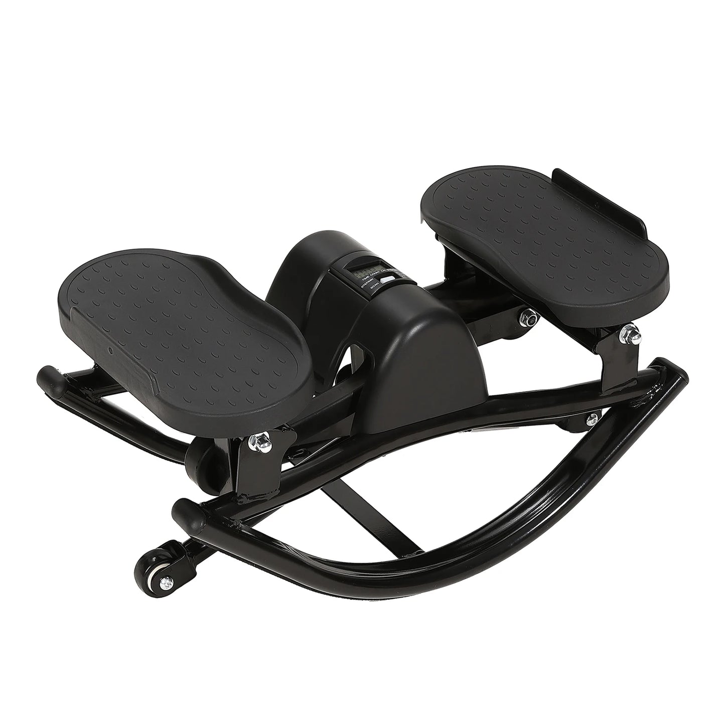 Mini Stair Stepper For Home Workout 350LBS Heavy Duty 3D Rock Stepper With Resistance Bands LCD Monitor Non-Slip Mat Full Body