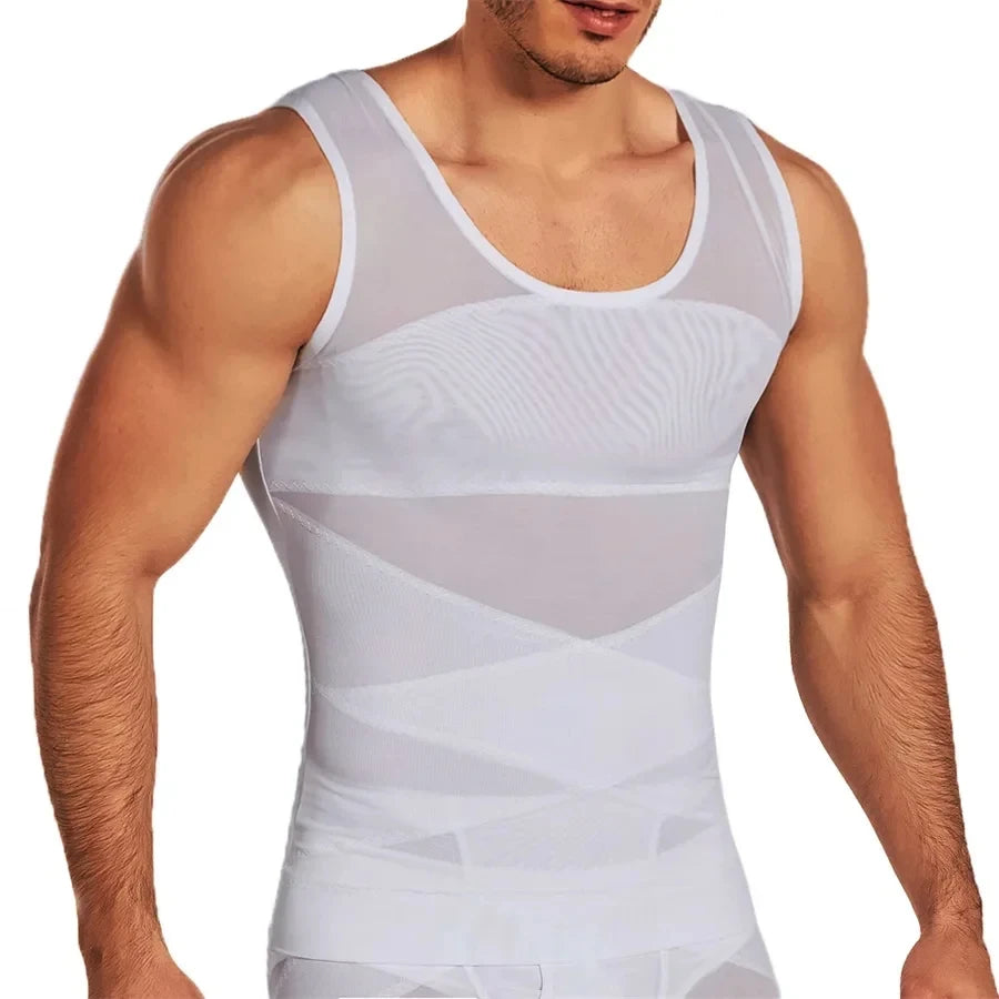 Men's Body Shaper Waist Trainer Slimming Vest Corset Tank Tops Undershirt Abdomen Slimming Shapewear Fat Burn Fitness Suits