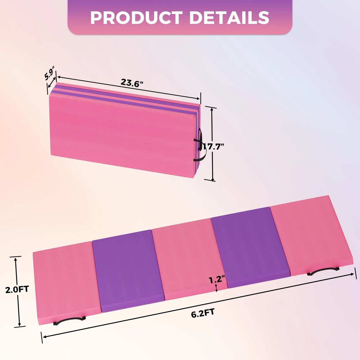 HiMISS Gymnastics Mat Tumbling Mats