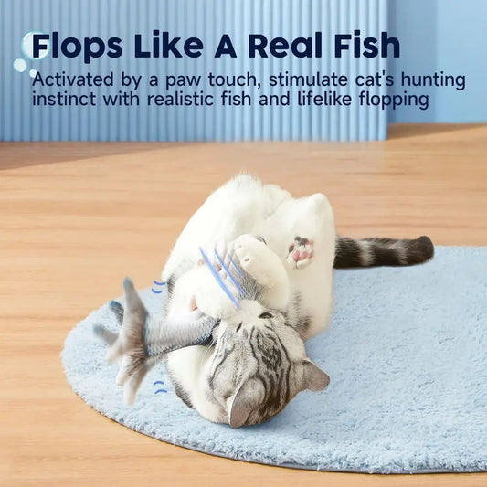 Toysloppingish with Catnip, Moving Kitten Kicker, loppy Wiggle Carpmall Dogs, Interactive Motion Kitty Exercise, 10.5 Inches