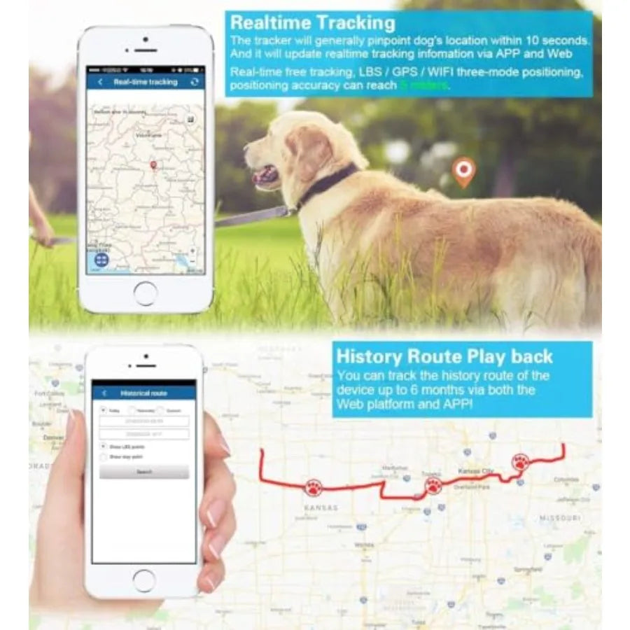 GPS Tracker for Dog with Application Real-time Tracking Collar GPS 4G TK919PRO Anti-Lost GPS Locator Waterproof Dog Tracking De