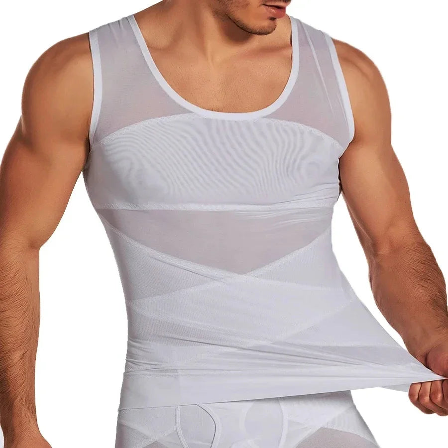 Men's Body Shaper Waist Trainer Slimming Vest Corset Tank Tops Undershirt Abdomen Slimming Shapewear Fat Burn Fitness Suits