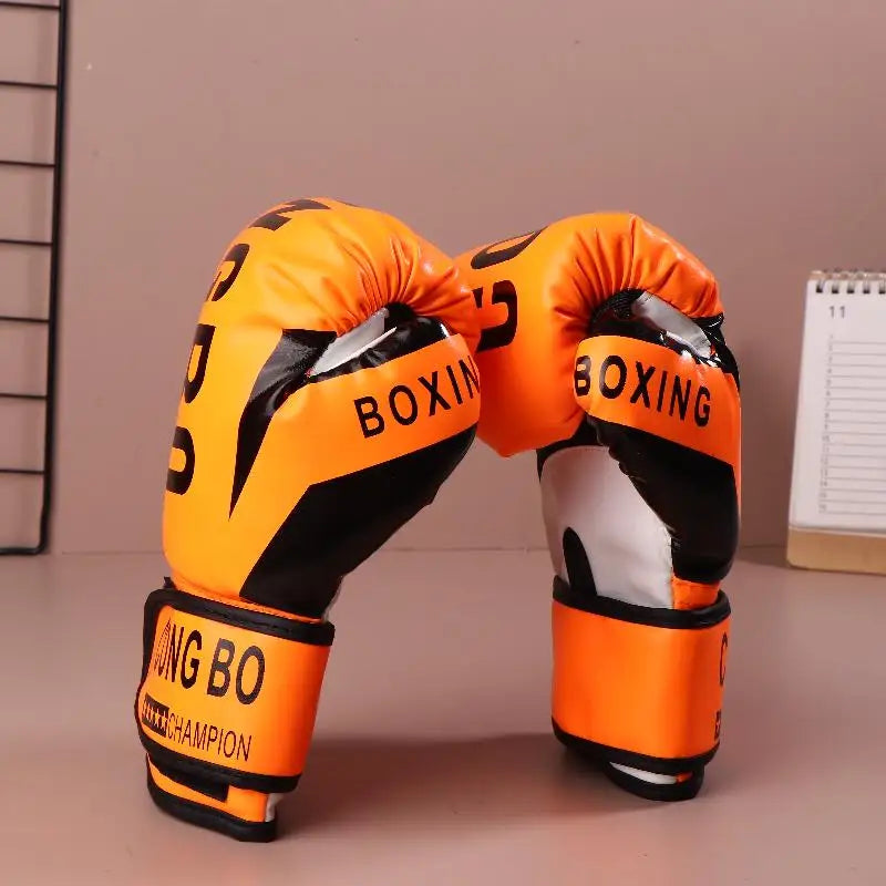 Gloves Shock Absorb Breathable PU Leather Full Finger Boxing Mitt Muay Thai Karate Impact Protection Kids