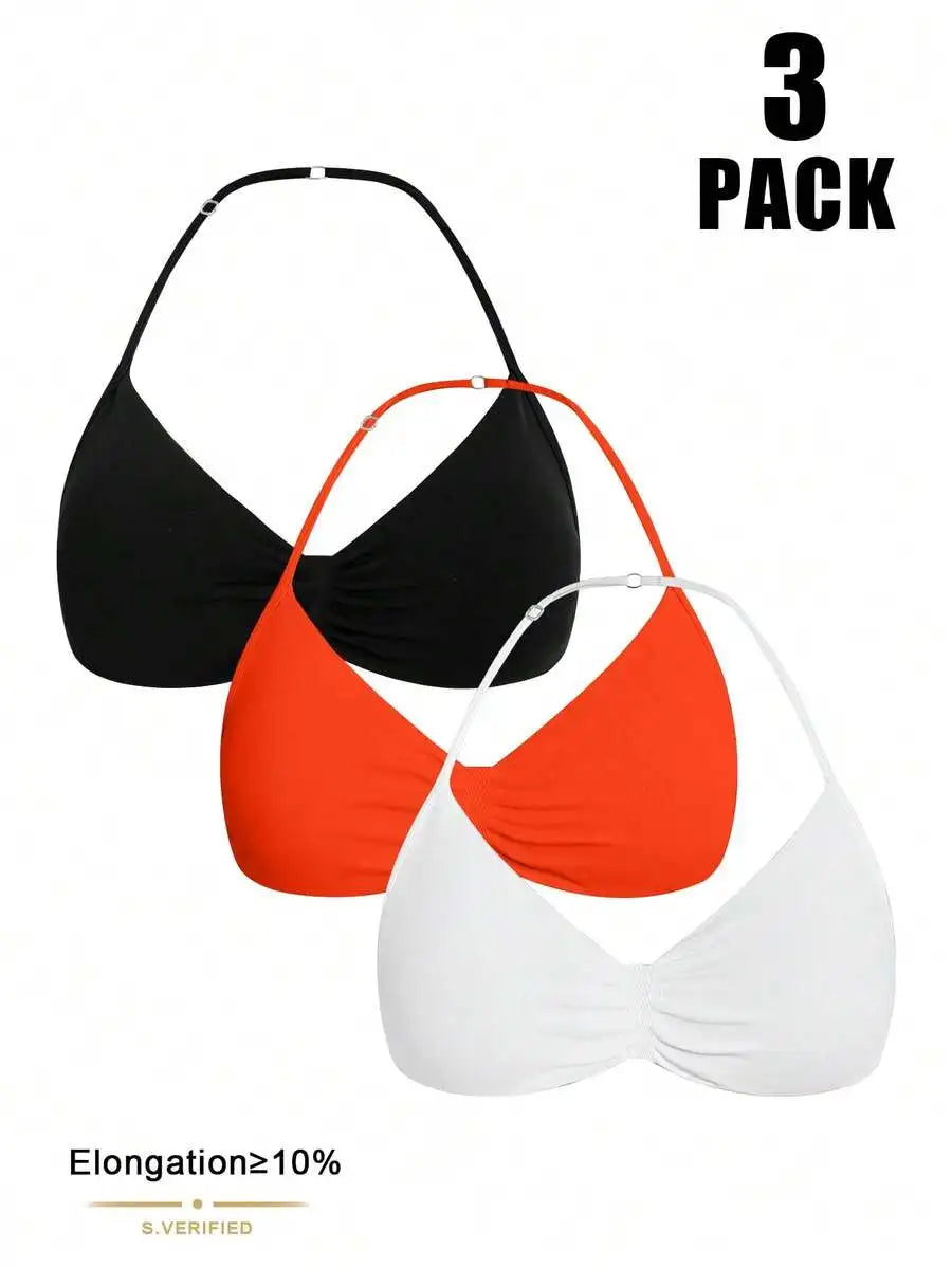 Velisys Seamless Women Solid Color Ruched Everyday Fitness Sports Bra