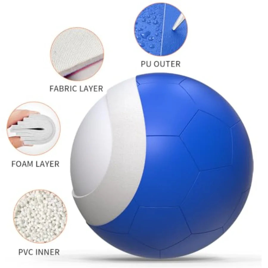 Herding Ball for Dogs Large 25" PU Leather Herding Dog Exercise Outdoor Soccer Ball with Reinforced Rubber Bladder Training Gui