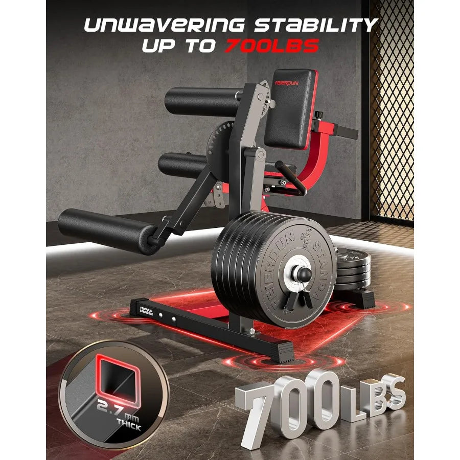 4-in-1 Adjustable Leg Extension Curl Machine - 700lbs Capacity Leg Extension Machine for Lower Body Workouts - Leg Curl Machine