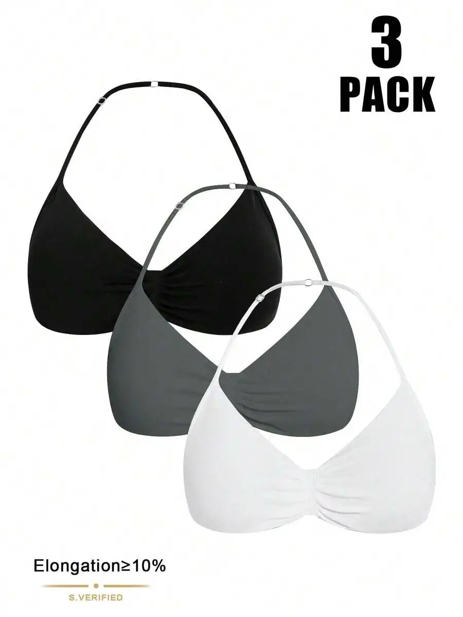 Velisys Seamless Women Solid Color Ruched Everyday Fitness Sports Bra