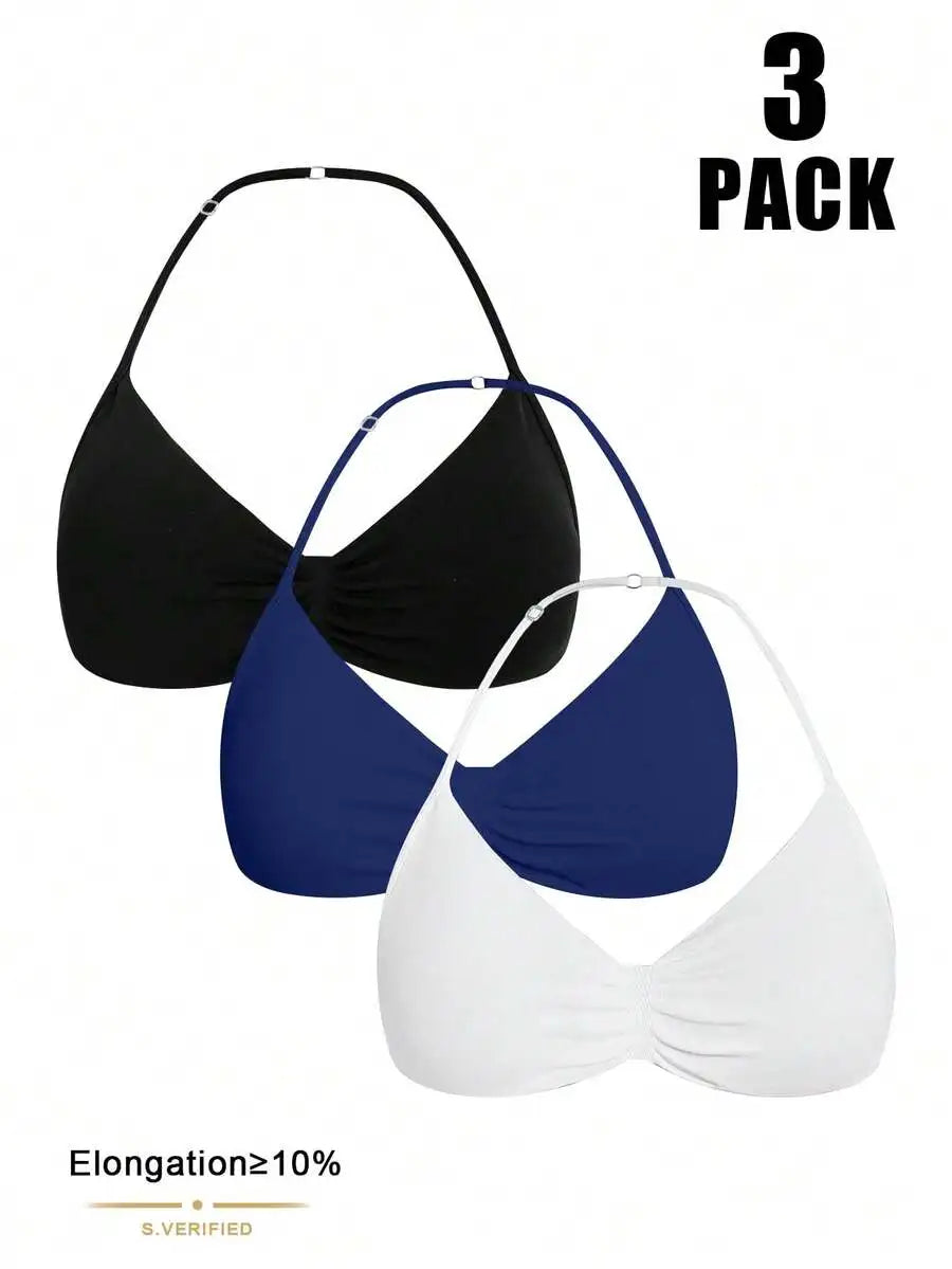 Velisys Seamless Women Solid Color Ruched Everyday Fitness Sports Bra