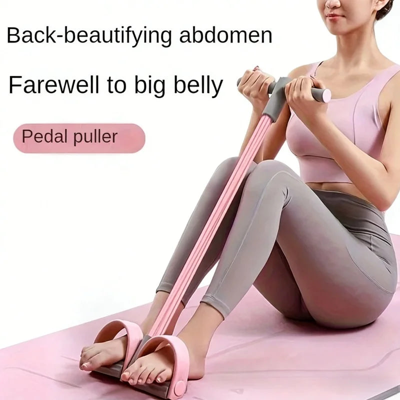1pc Home Pedal Puller Fitness Set - Full Body Toner for Arms, Abs & Legs - Non-Slip Handles & Eco-Friendly Latex Band for Women
