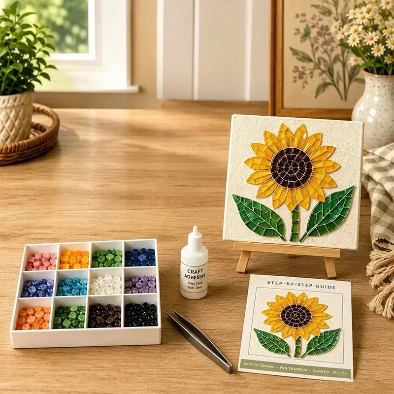 DIY Sea Glass Mosaic Kit for Handmade Ocean Inspired Art