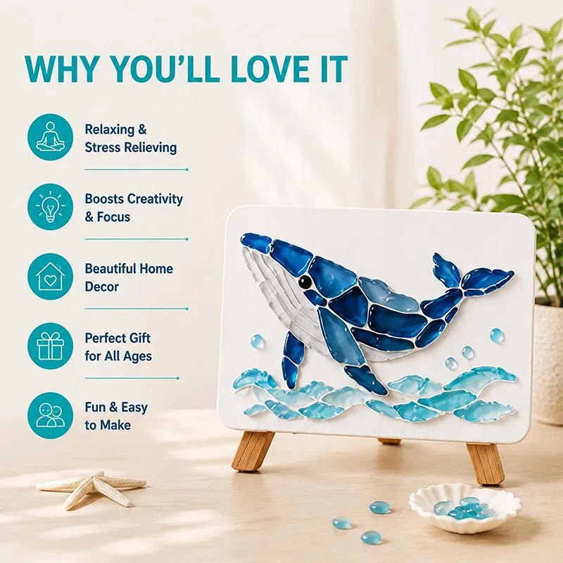 DIY Sea Glass Mosaic Kit for Handmade Ocean Inspired Art