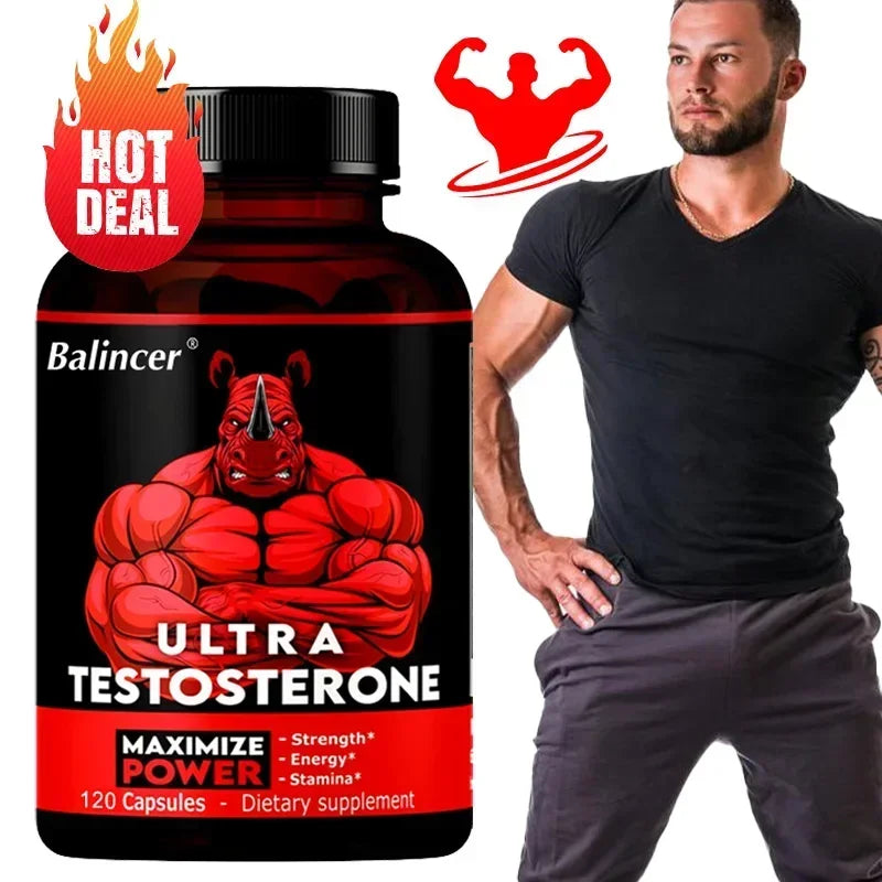 Tribulus Extract Supplement Capsules, Men's Energy Capsules, Support Immune System Health, Boost Muscle, Strength and Energy