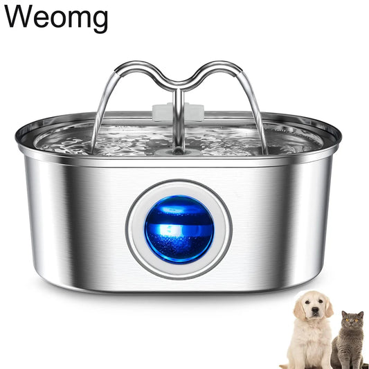 3.2L Cat Drinking Fountain Automatic Stainless Steel Pet Dogs Water Dispenser Ultra-quiet Pump Water Foutain For Multiple Pets
