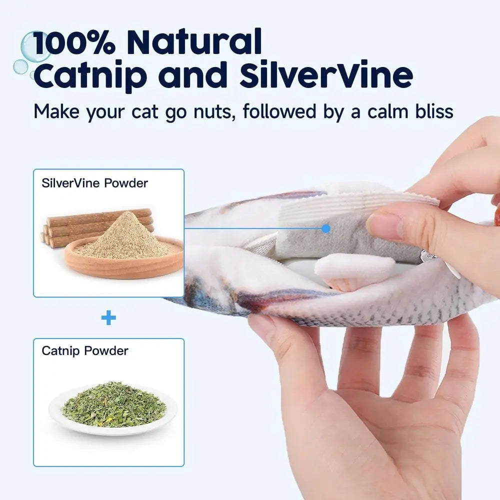 Toysloppingish with Catnip, Moving Kitten Kicker, loppy Wiggle Carpmall Dogs, Interactive Motion Kitty Exercise, 10.5 Inches