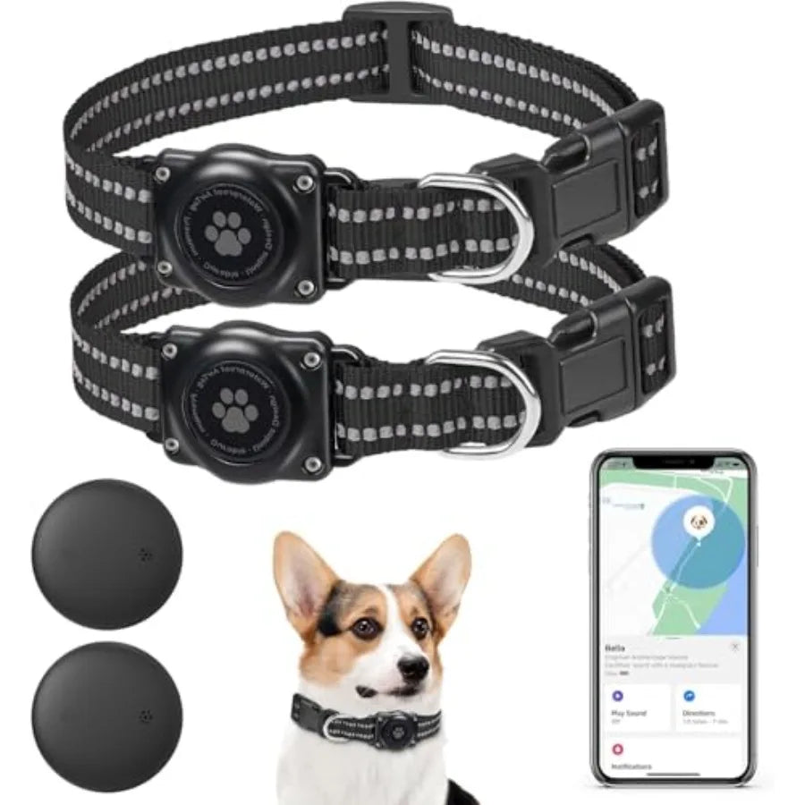 Mini GPS Tracker for Dogs and Cats Smart Pet Activity Tracker with Apple Find My Compatibility No Monthly Fee Anti-Lost Finder