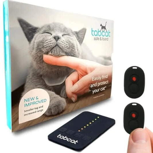 Tabcat V2 Cat Kitten Tracker - No Monthly Subscription Fee 2 Lightwght Homing Tags Cases Tracking Handset More Accurate Than GP