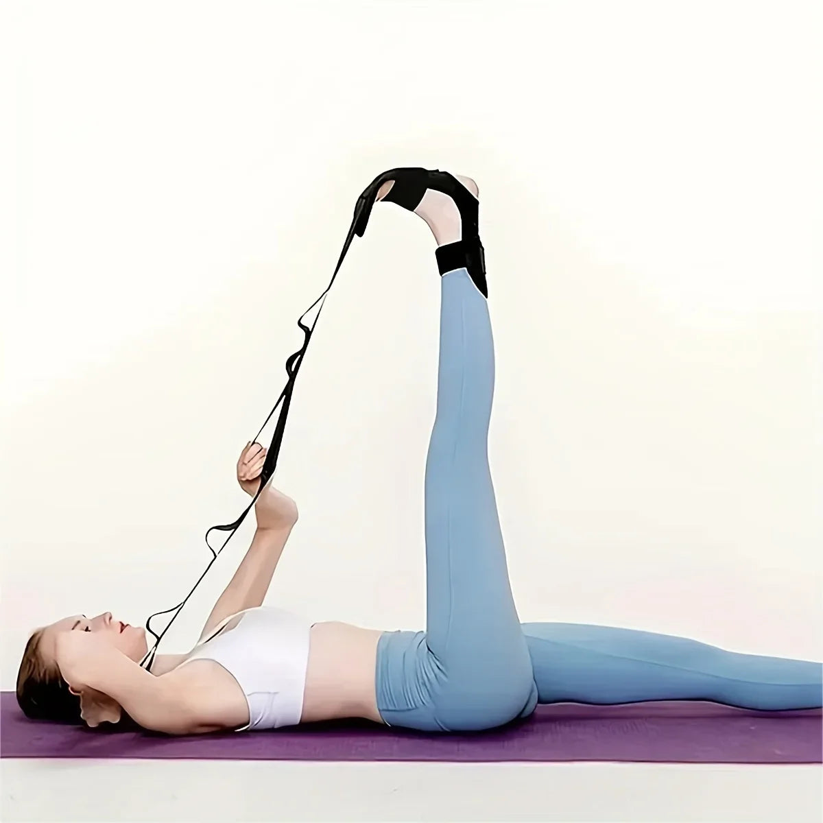 Multifunctional foot and calf stretcher, yoga stretching belt, leg stretcher, calf rope stretcher, foot stretcher, yoga muscle r