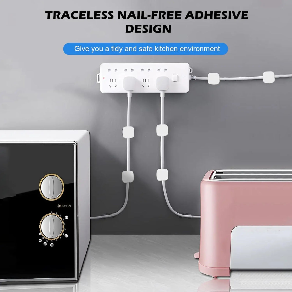 Magnetic Cable Clips Adhesive Cord Holder for Home Cable Management