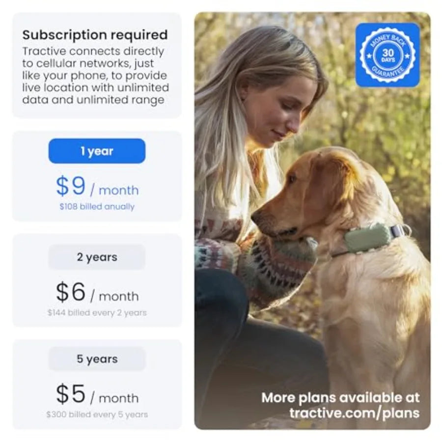 XL Smart Dog GPS Tracker with Live Location Virtual Fence Heart and Respiratory Rate Monitoring Up to 1-Month Battery Life Gree