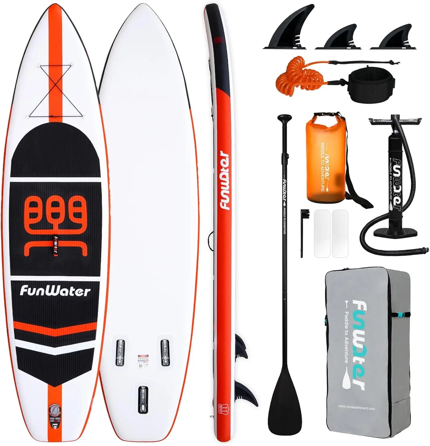 Ultra-Light Inflatable Paddle Board for Adults & Youth, 11'x33"x6", 400lbs Capacity with Accessories
