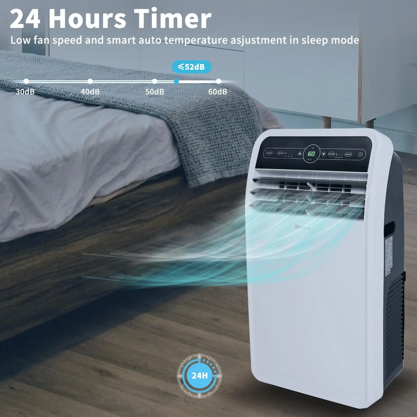 Shinco 10,000 BTU Portable Air Conditioner, Portable AC Unit with Built-in Cool, Dehumidifier & Fan Modes for Room up to 400 sq.
